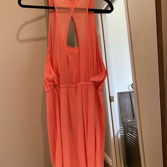 Aritzia Orange Babylone Wilfred Silk Racerback Casual Dress, Size medium, new - Picture 2 of 4